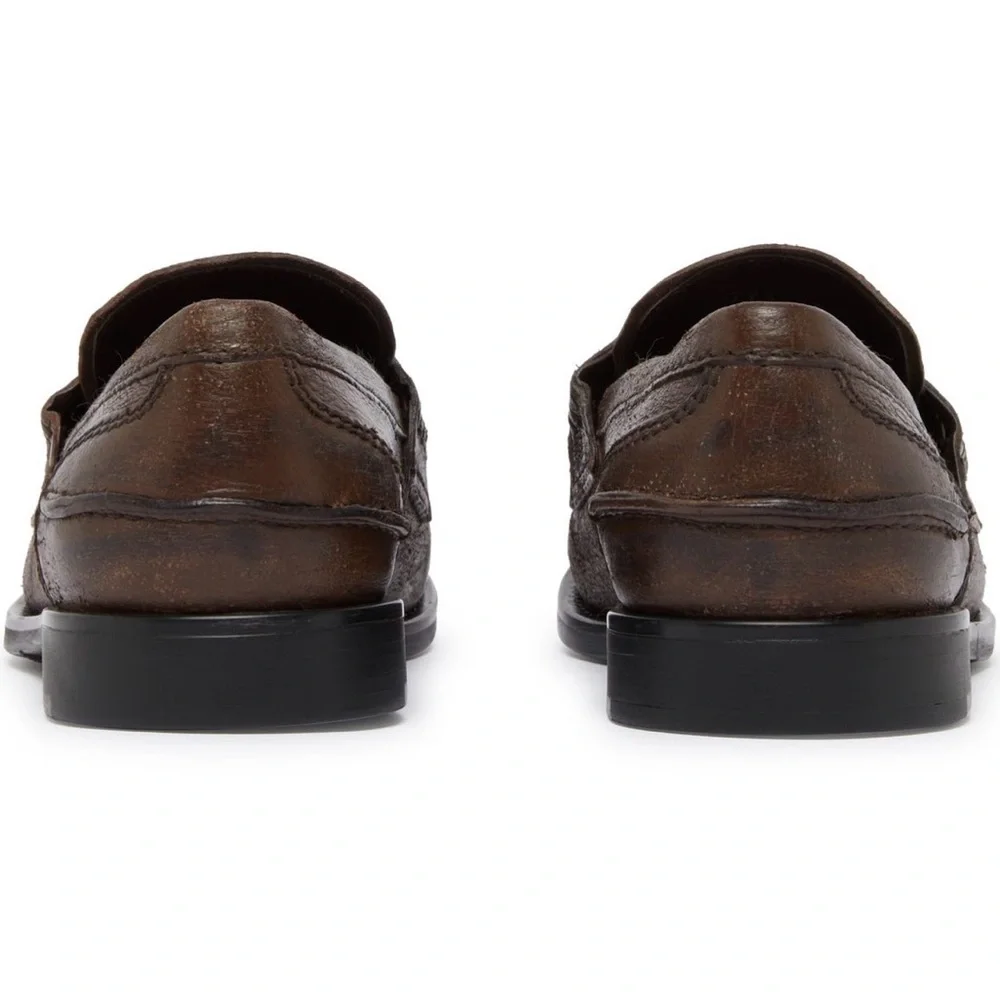 Miu Miu Calfskin penny loafers 38 cocoa brown - Picture 5 of 9